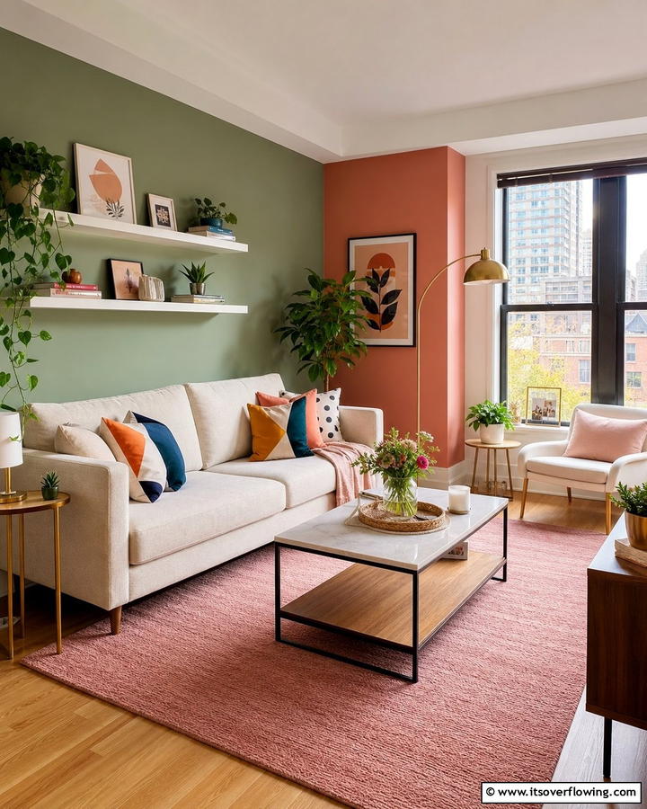 Creative Color Schemes - 21 Small Apartment Living Room Ideas for Compact Spaces