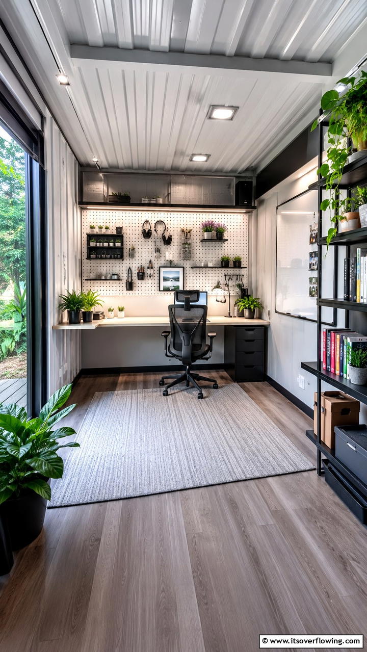 Creative Container Home Office - 30 Container Home Ideas for Sustainable Living