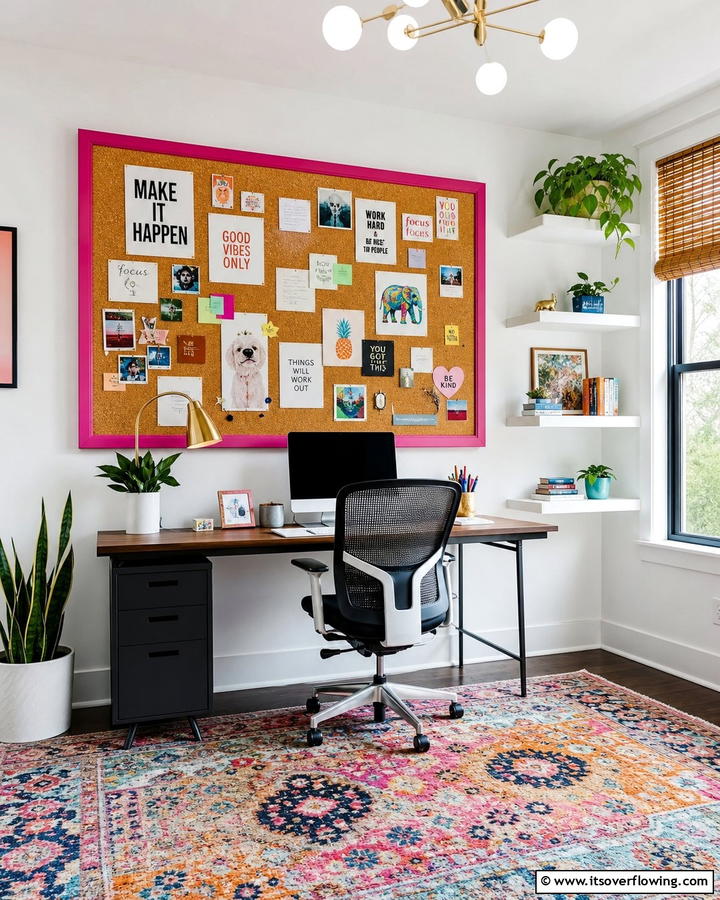 Creative Corkboard Inspiration - 30 Desk Decor Ideas to Elevate Your Home Office