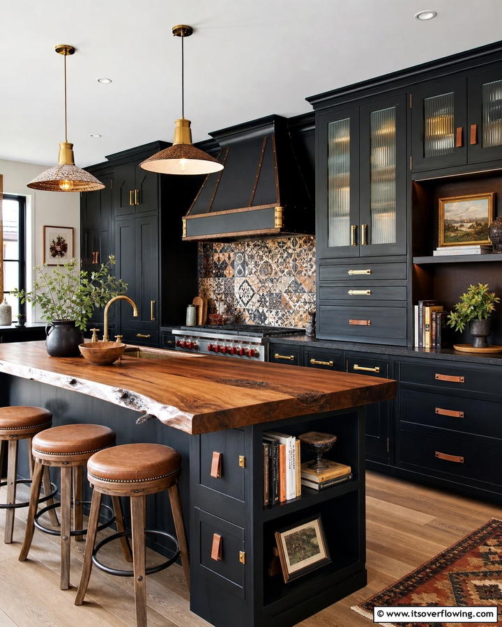 Creative Customization - 30 Kitchens With Black Cabinets for Bold Elegance