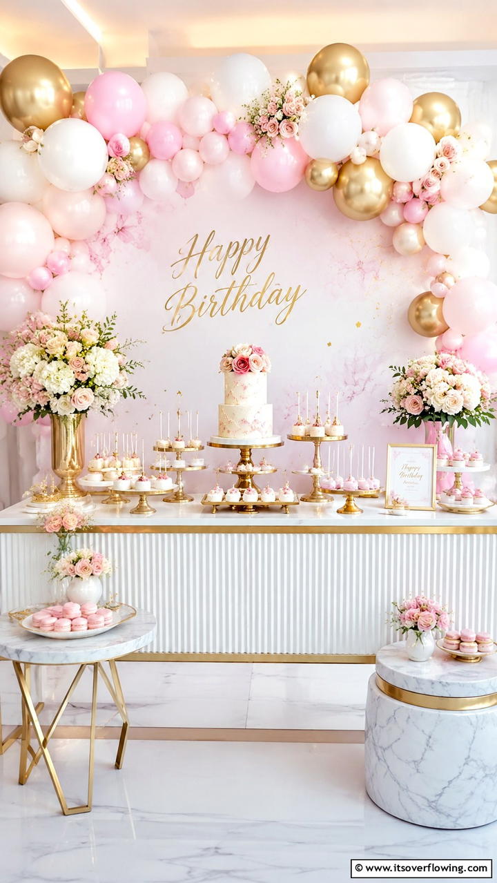 Creative Dessert Display - 30 Birthday Decoration Ideas for Memorable Celebrations