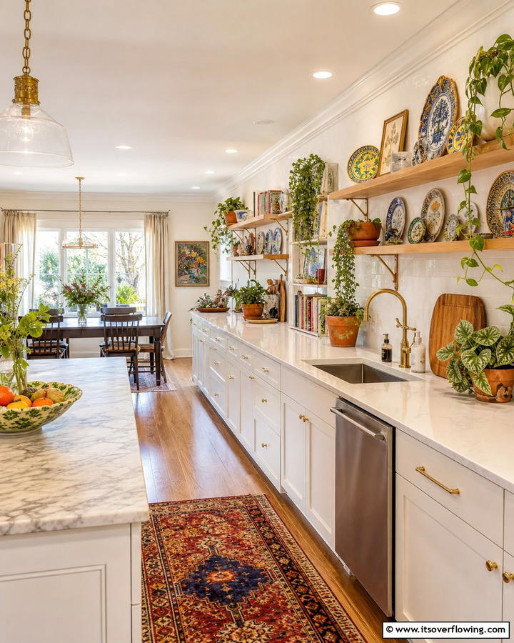 Creative Display Areas - 30 Kitchens Without Upper Cabinets for Open Concepts