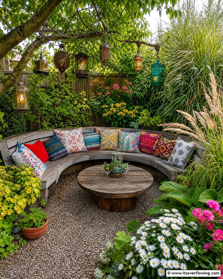 Creative Garden Seating Nook - 21 Budget-Friendly Backyard Ideas to Transform Your Outdoor Space