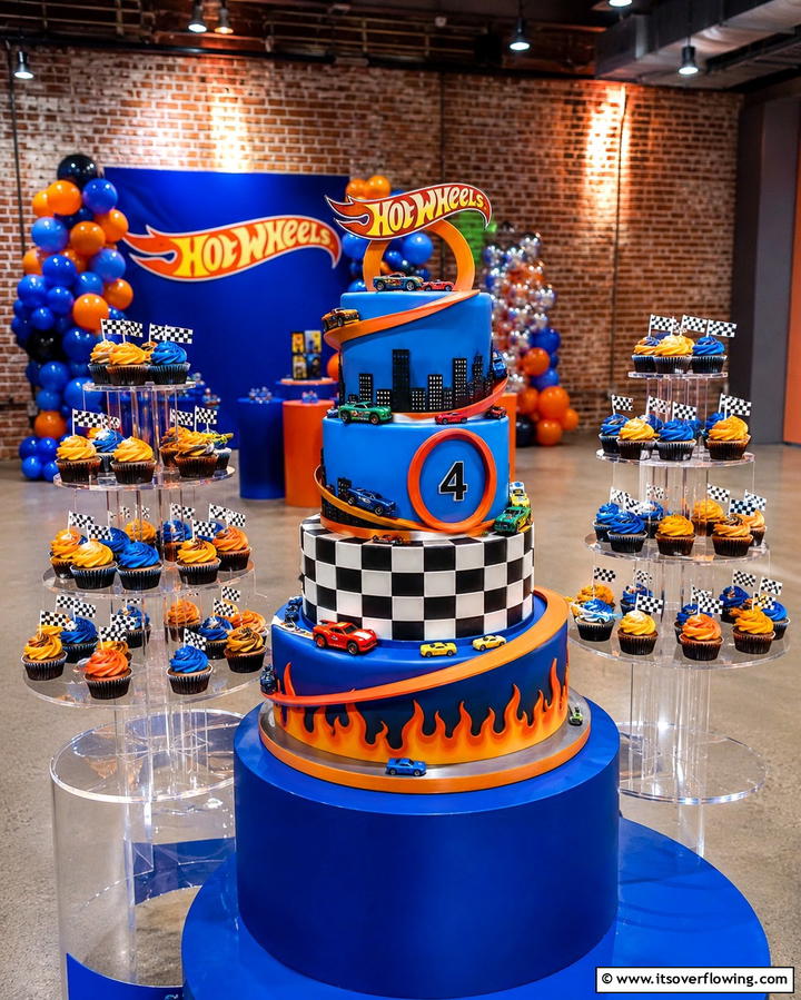 Creative Hot Wheels Cake Design - 30 Hot Wheels Birthday Party Ideas- Race-Themed Decor & Activities