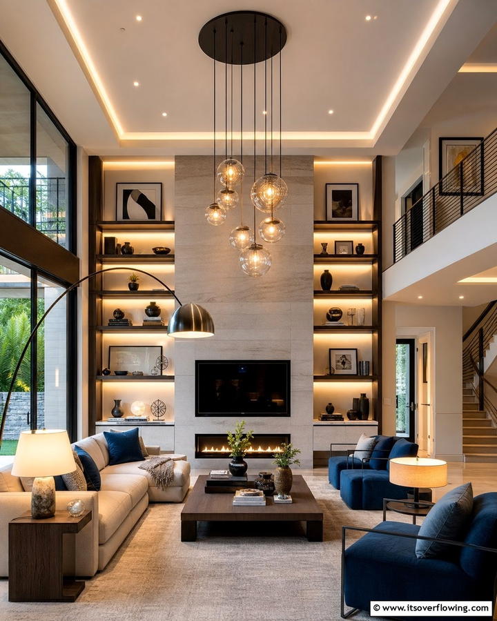 Creative Lighting Ambiance - 21 Living Room Design Ideas for a Cozy & Chic Atmosphere