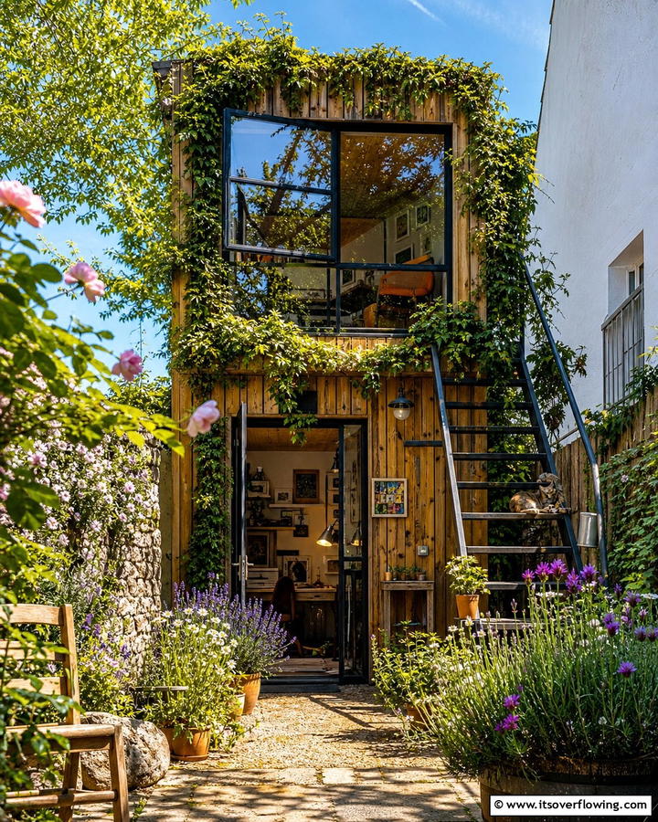 Creative Loft Space - 20 Garden Office Ideas for a Productive Outdoor Workspace