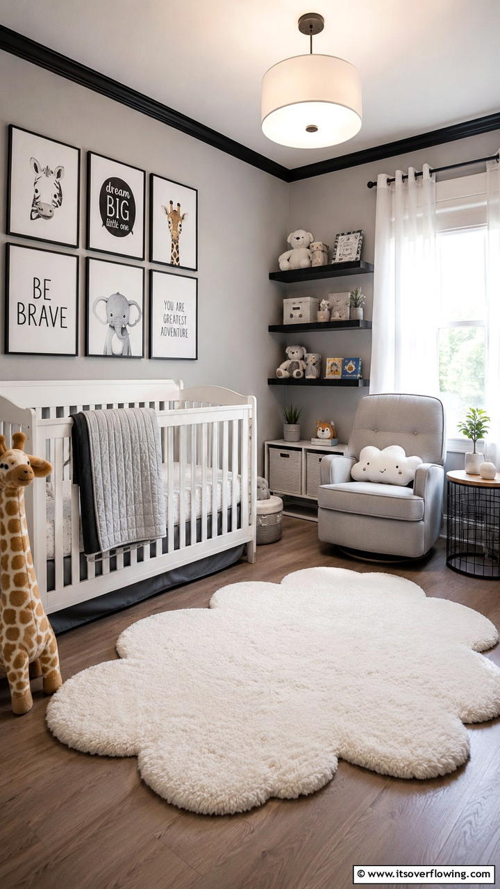 Creative Nursery Design - 30 Grey House With Black Trim Ideas- Bold Exterior Designs