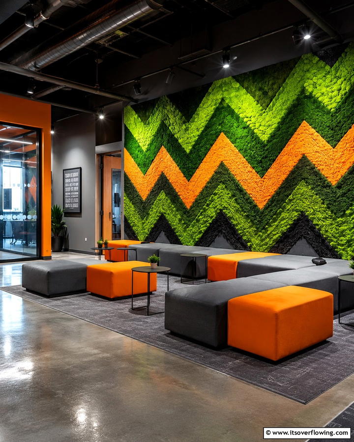 Creative Patterned Turf Wall - 30 Artificial Grass Wall Design Ideas for Urban Oasis