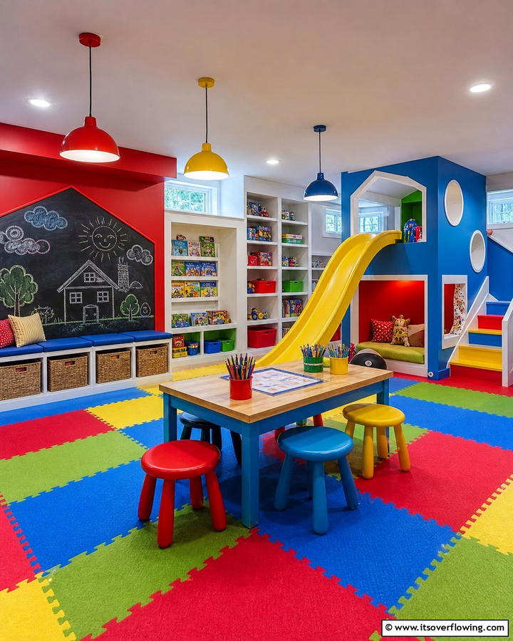 Creative Playroom for Kids - 21 Basement Ideas to Transform Your Underutilized Space