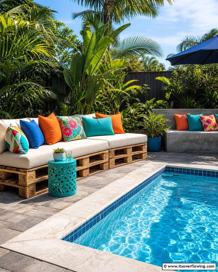 Creative Poolside Seating Solutions - 21 Budget Backyard Pool Ideas for Affordable Summer Fun