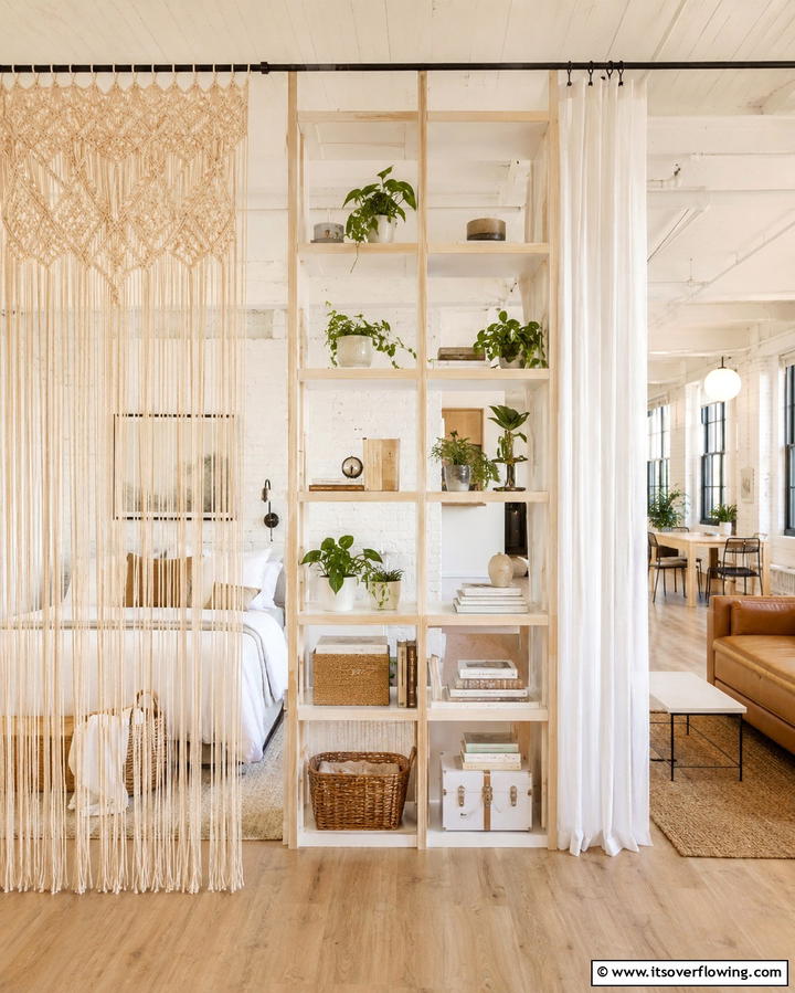 Creative Room Dividers - 30 Studio Apartment Ideas to Maximize Small Space Efficiency