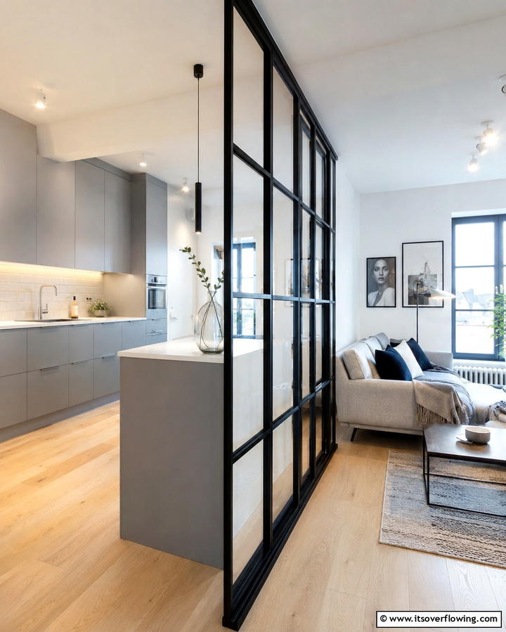 Creative Space Dividers - 30 Galley Kitchen Ideas for Efficient and Stylish Layouts