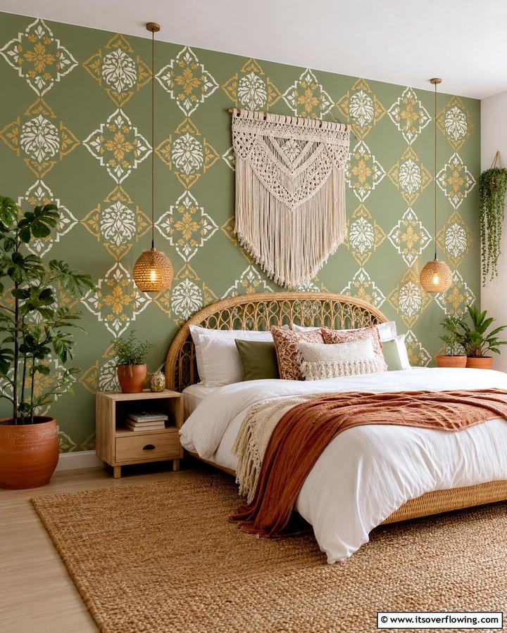 Creative Stenciled Patterns - 30 Wall Covering Ideas to Transform Your Interior Design