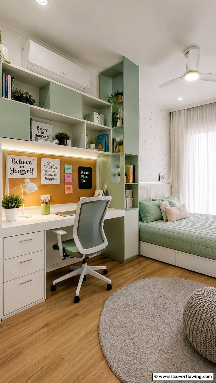 Creative Study Zones - 21 Modern Teen Bedroom Ideas for Functional and Stylish Spaces