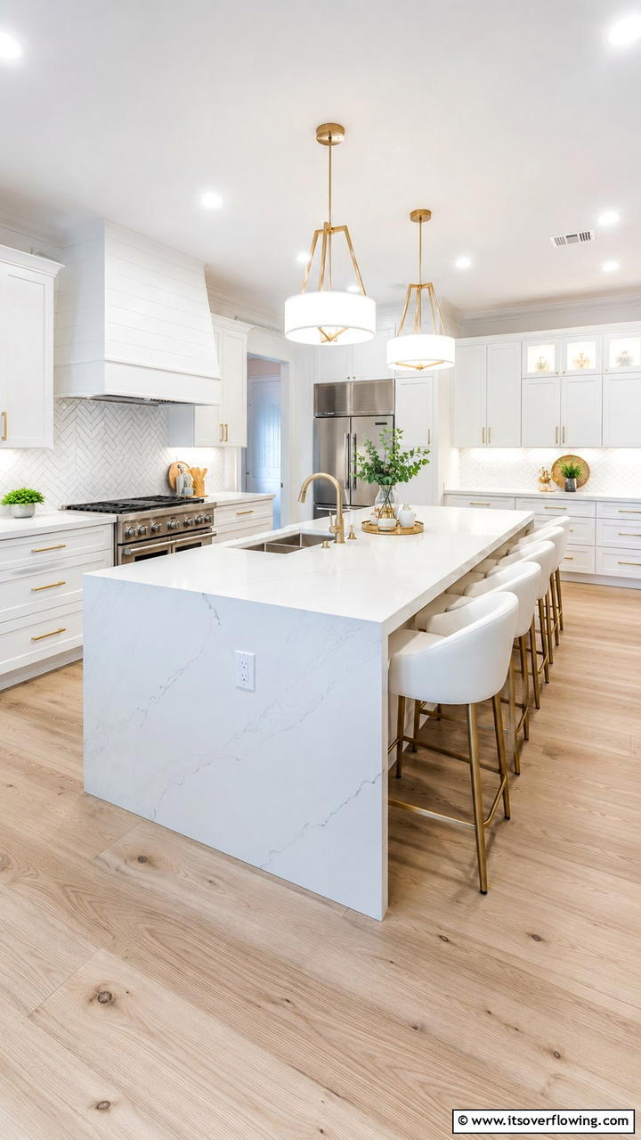 Creative White Kitchen Islands - 21 Timeless White Kitchen Ideas for a Clean, Bright Look