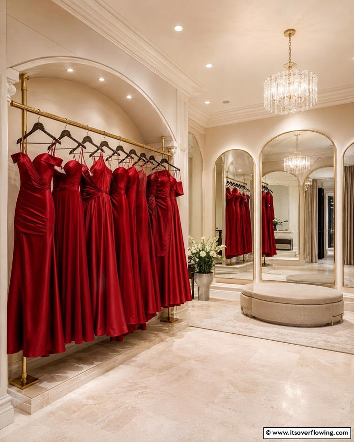 Crimson Bridesmaid Dresses - 30 Red Wedding Theme Ideas for Bold and Romantic Celebrations