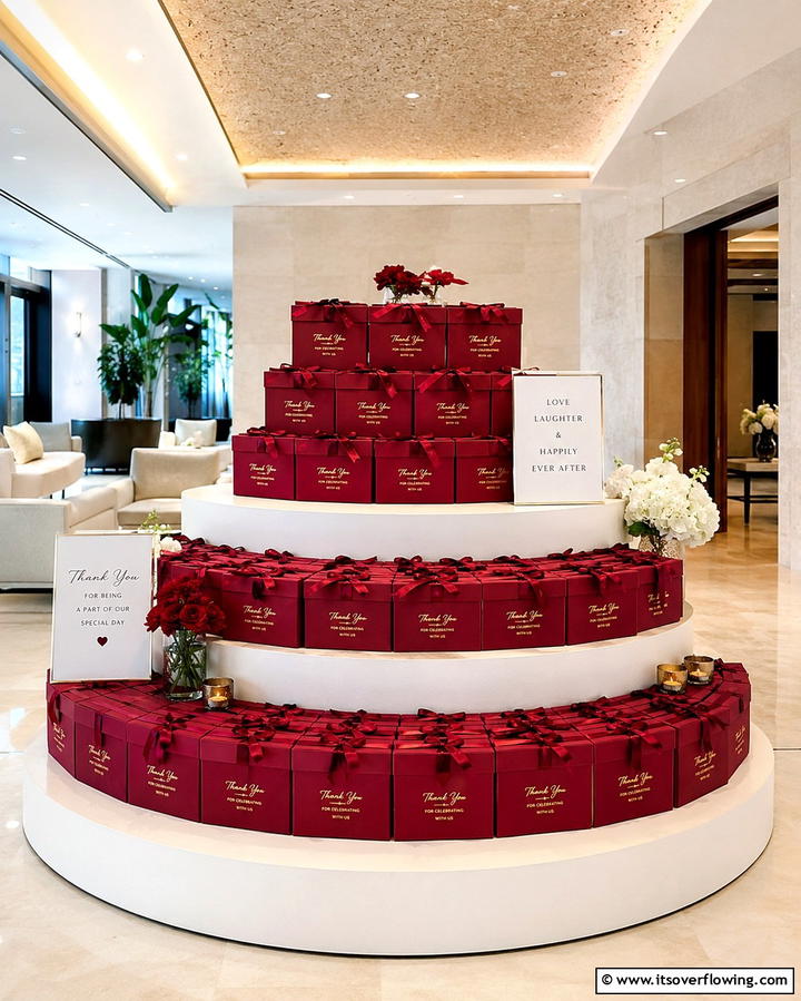 Crimson Wedding Favors - 30 Red Wedding Theme Ideas for Bold and Romantic Celebrations
