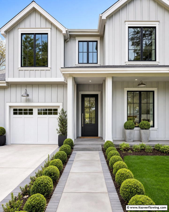 Crisp Light Gray - 25 Board and Batten Siding Colors for Curb Appeal