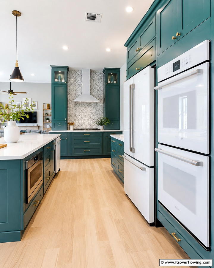 Crisp White Appliances for a Clean Look - 25 Stylish Kitchen With Colored Appliances Ideas