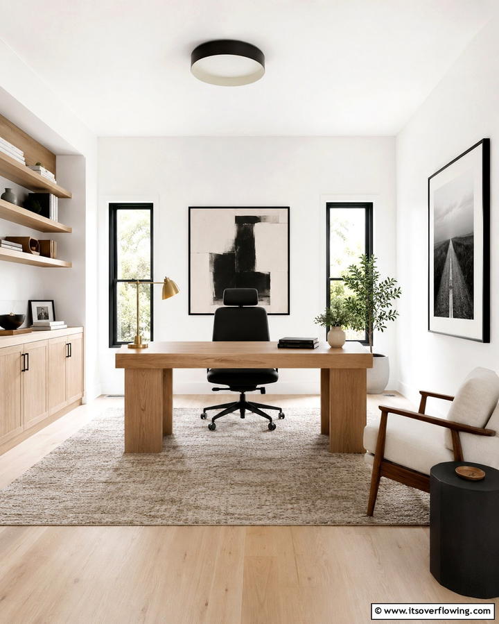 Crisp White Clarity - 30 Home Office Paint Colors- Boost Productivity & Style