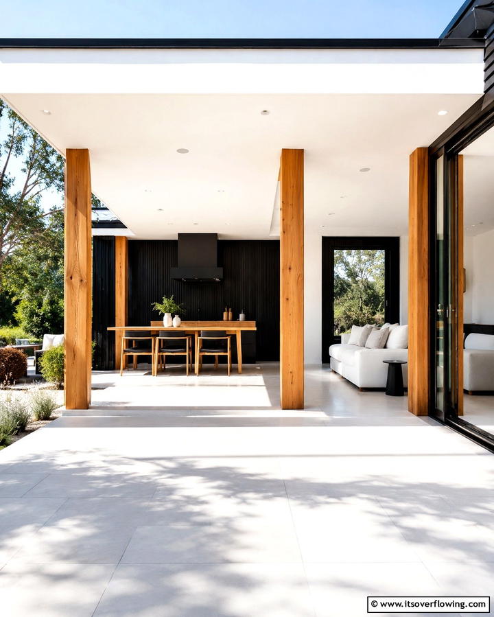 Crisp White Contrast - 25 Paint Colors for a Modern Black House With Cedar Accents