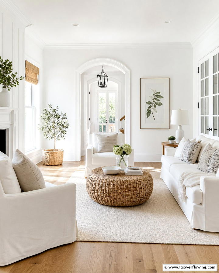 Crisp White Interiors with Natural Accents - 25 Modern Cape Cod House Ideas for Coastal Living