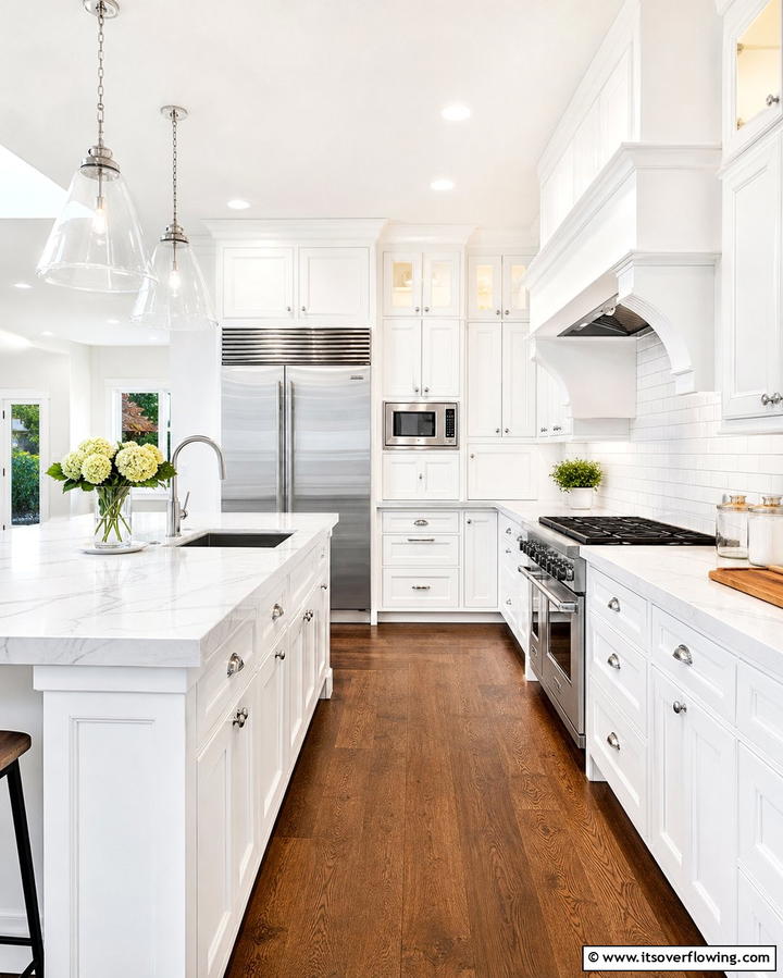 Crisp White Kitchen - 25 Monochromatic Color Schemes for Rooms