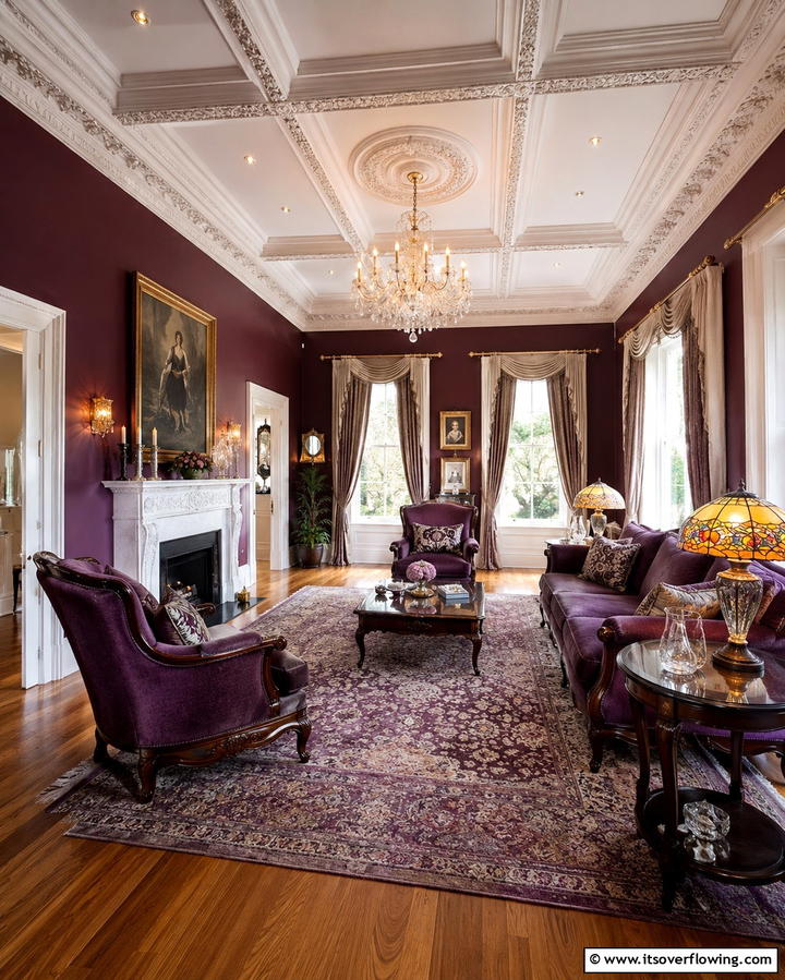 Crown Molding for Architectural Sophistication - 25 Victorian Living Room Ideas for Elegant Spaces