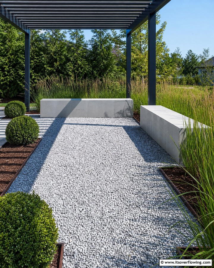 Crushed Stone Texture - 20 Pergola Flooring Ideas to Enhance Your Outdoor Space