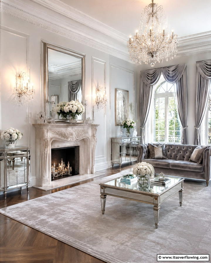 Crystal Accented Sconces for Elegance - 25 Fireplace Sconces Ideas for a Warm Ambiance
