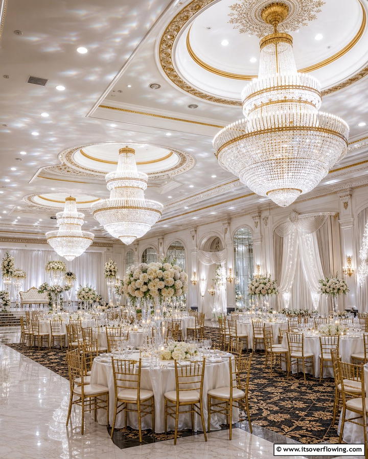 Crystal Chandeliers - 25 Fairytale Wedding Ideas for Your Dream Ceremony