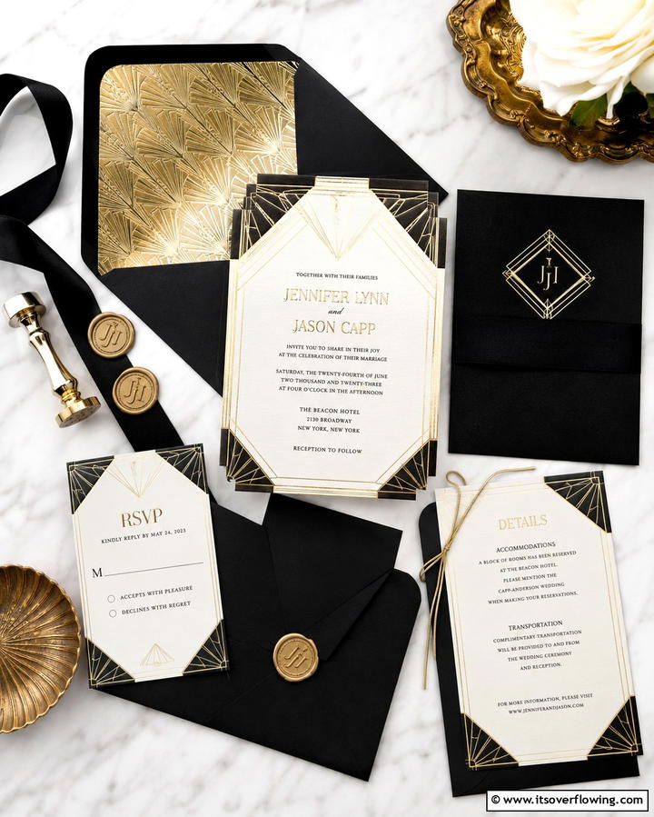 Crystal Chandeliers - 25 Glamorous Great Gatsby Wedding Theme Ideas