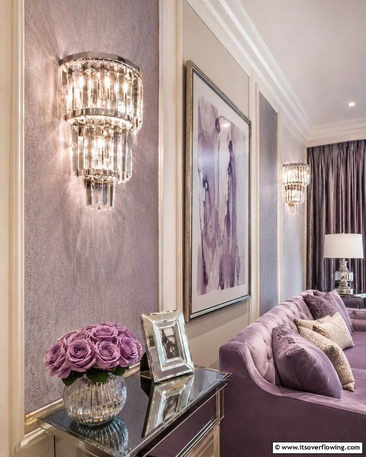 Crystal Wall Sconces - 30 Bedroom Wall Sconce Ideas for Ambiance & Space-Saving