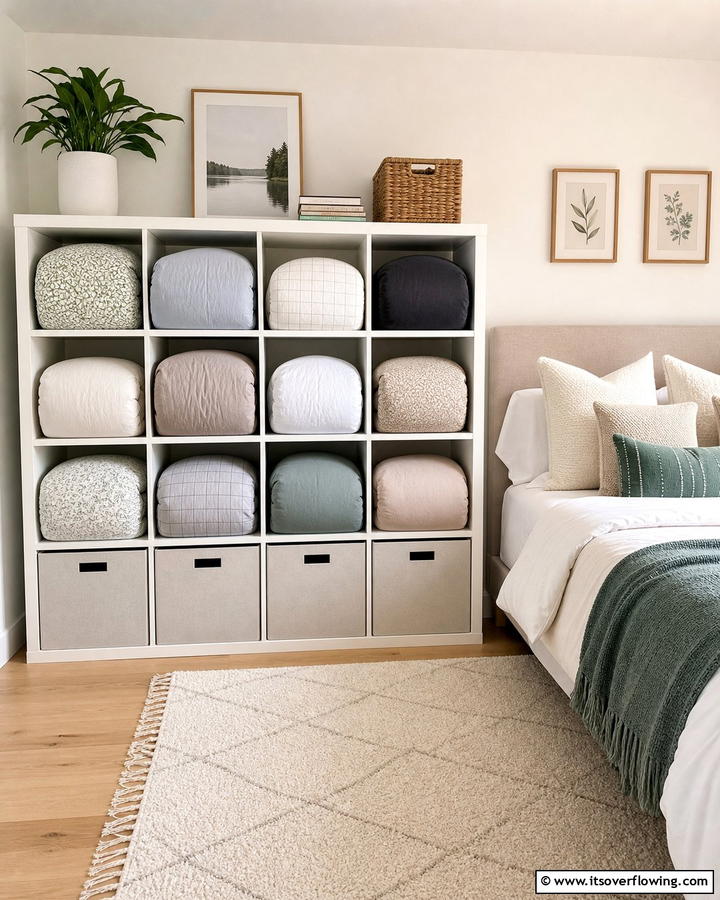 Cube Storage Units - 20 Comforter Storage Ideas to Maximize Space