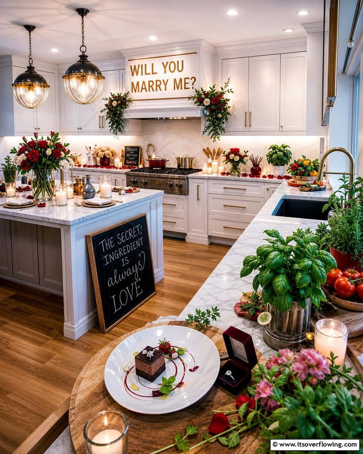 Culinary Surprise in the Kitchen - 21 Romantic Wedding Proposal Ideas to Say ‘Will You Marry Me-’