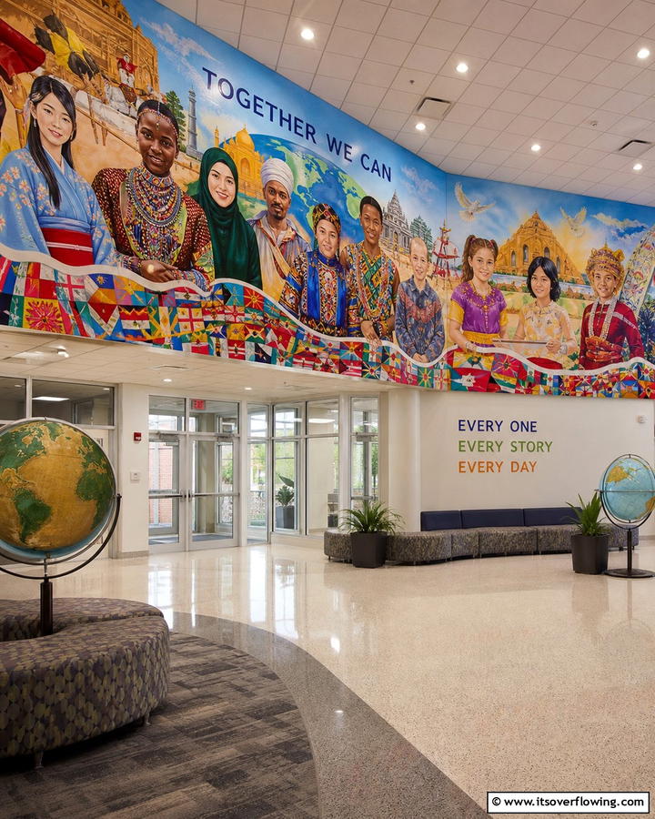 Cultural Diversity Mural - 21 Creative School Mural Ideas to Inspire Students