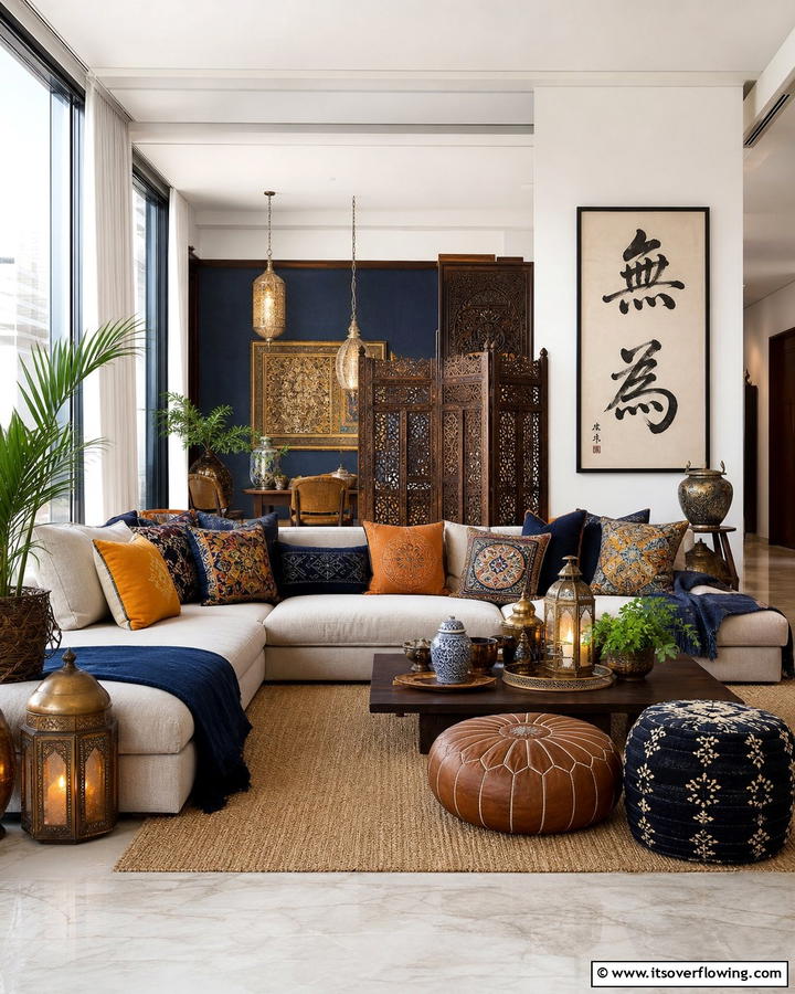 Cultural Fusion Decor - 21 Apartment Decorating Ideas for Stylish Small Spaces