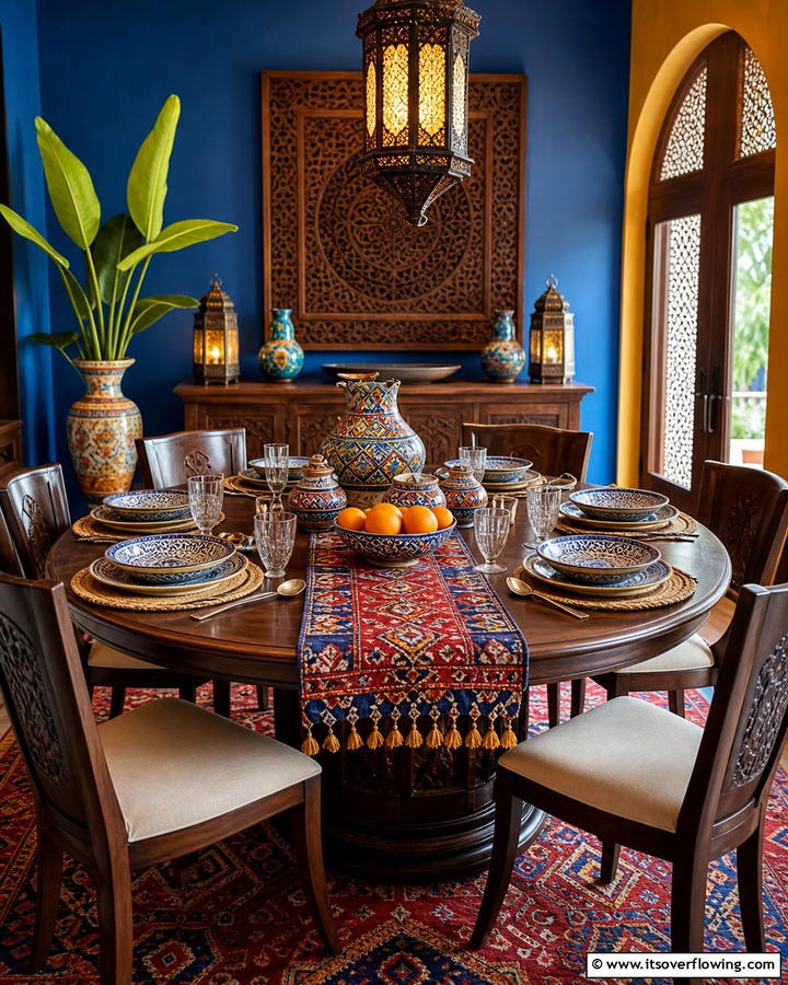 Cultural Heritage Theme - 20 Round Table Decor Ideas for Stylish Dining Spaces