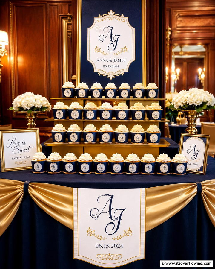 Cupcakes with Personalized Wrappers - 30 Wedding Cupcake Ideas for Unforgettable Celebrations