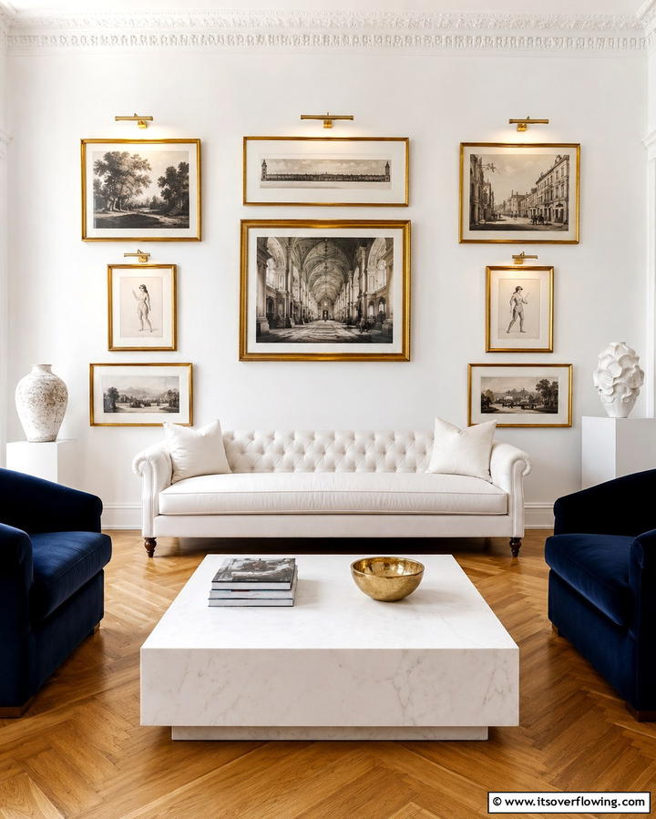 Curated Gallery Space - 30 Preppy Room Ideas for a Classic and Polished Home Look