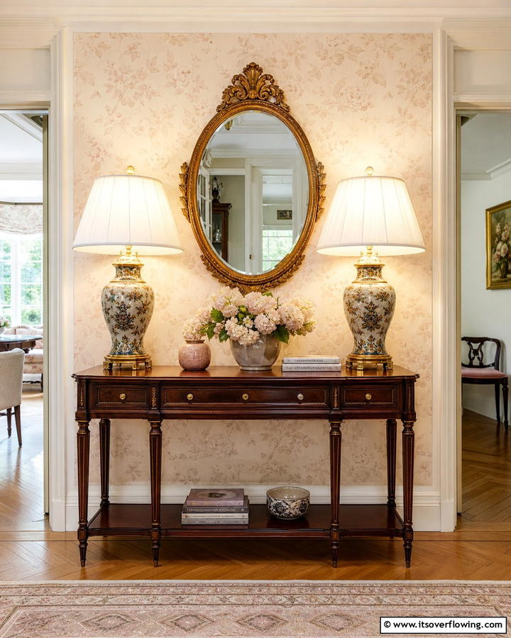 Curated Vintage Lamps - 21 Entryway Lighting Ideas to Brighten Your Foyer