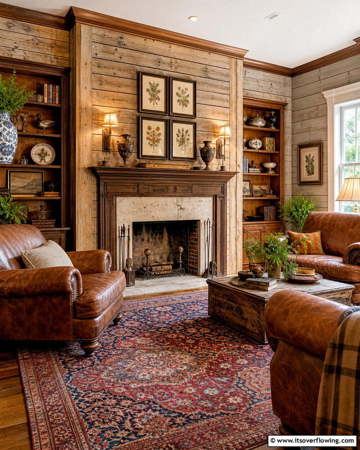 Curated Vintage Shiplap Charm - 21 Shiplap Fireplace Design Ideas to Cozy Up Your Home