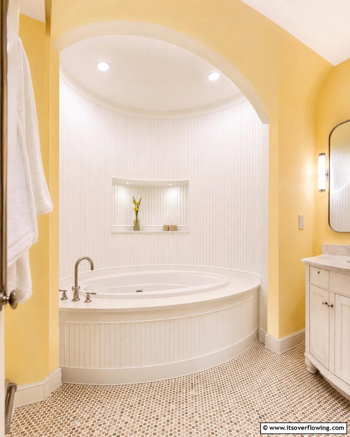 Curved Beadboard for Unique Spaces - 25 Charming Beadboard Bathroom Ideas for a Classic Look