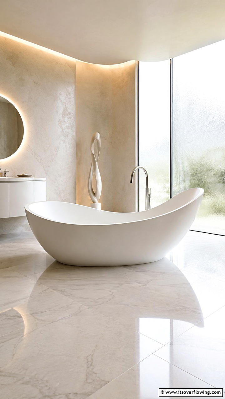 Curved Contemporary Tub - 30 Bathtub Ideas for a Luxurious and Relaxing Bathroom