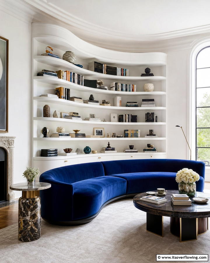 Curved Corner Bookshelves - 20 Space-Saving Corner Bookshelf Ideas for Your Home