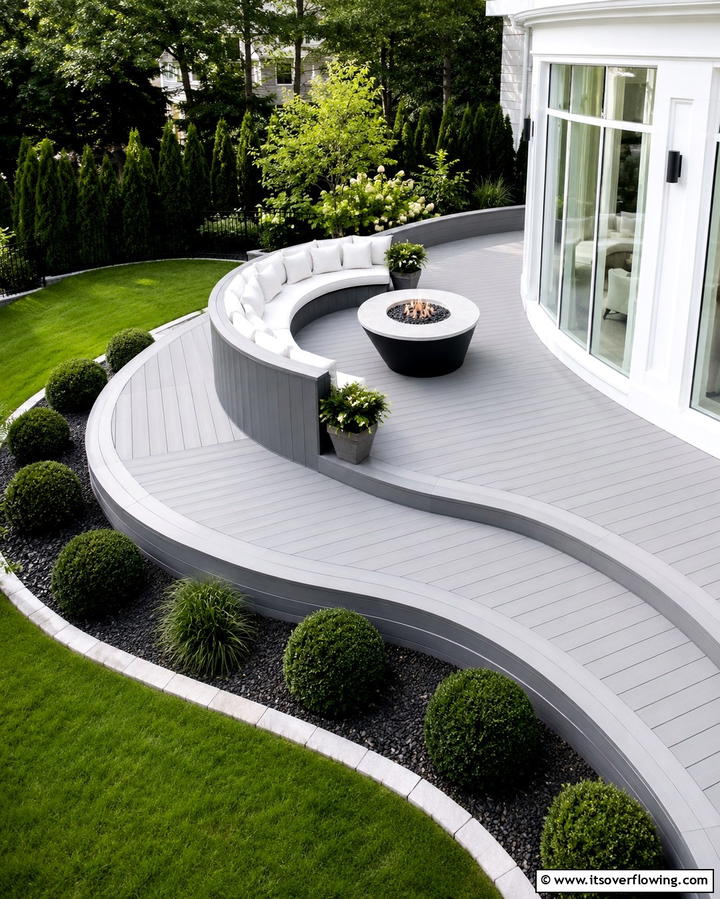 Curved Edge Creativity - 30 Stylish Deck Skirting Ideas to Elevate Outdoor Entertaining