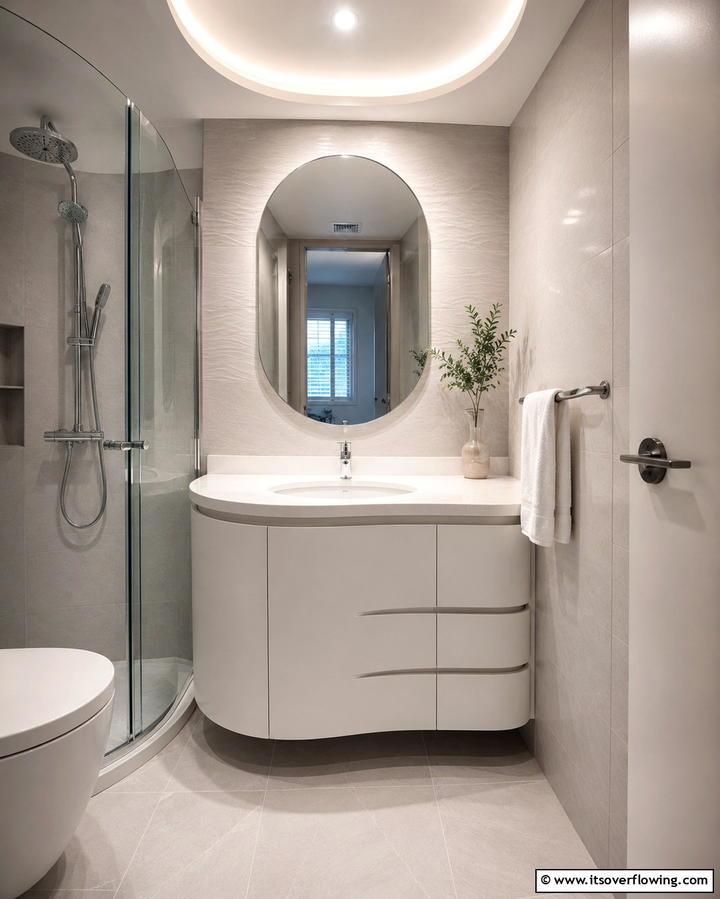 Curved Edge Vanity Concept - 30 Small Bathroom Vanity Ideas for Space-Saving Style