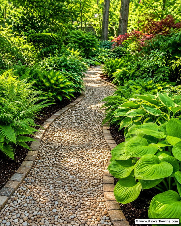 Curved Garden Pathways - 25 Pea Gravel Walkway Ideas for a Charming Garden Path