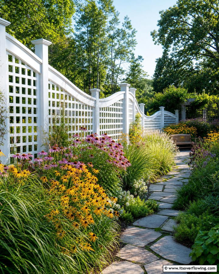 Curved Lattice Fence - 20 Lattice Fence Ideas for a Stylish and Functional Garden