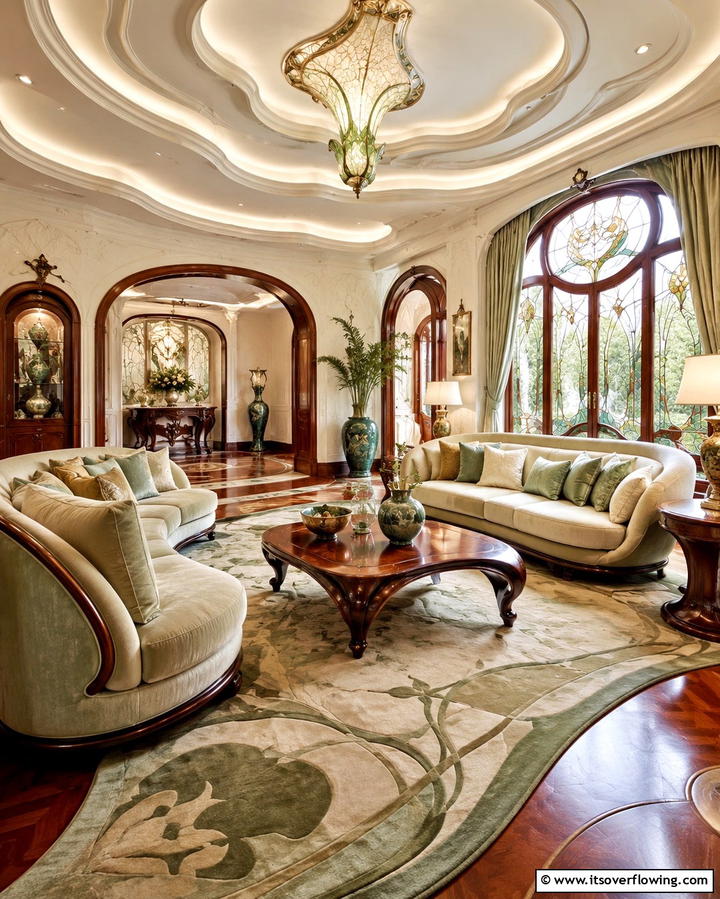 Curved Lines and Organic Shapes - 30 Art Nouveau Interior Design Ideas for Timeless Elegance